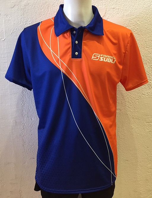 Polo sublimé maille piquée légère 180 grs