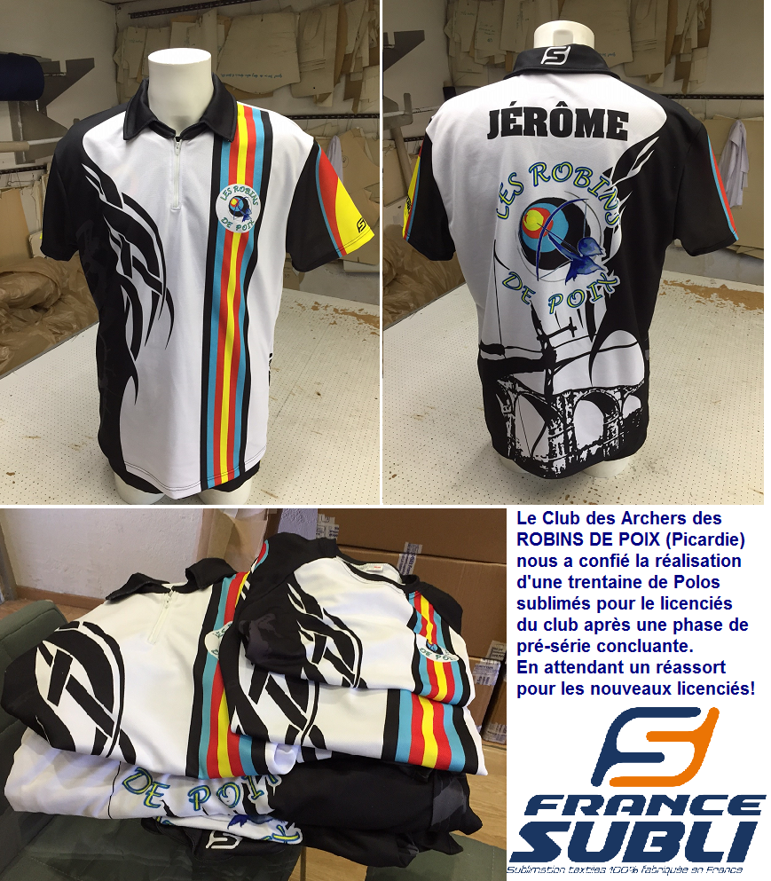 Polos sublimés Archers Robins de Poix