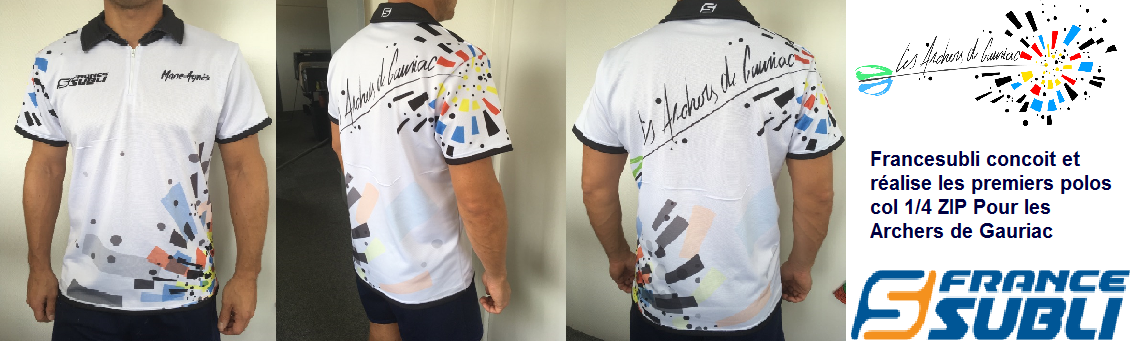 Polos sublimés Les archers de Gauriac