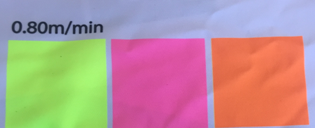 Couleurs Fluos en sublimation