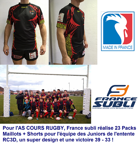 Equipe U18 RC3D avec les nouvelles tenues francesubli