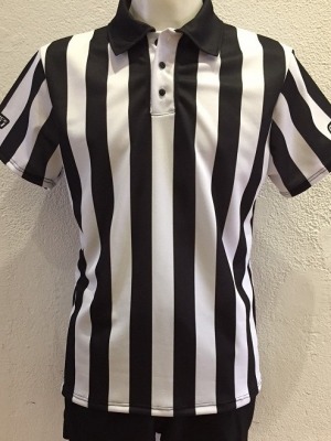 Polo Arbitre Rayé Noir et blanc